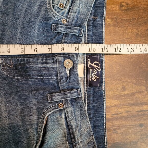 Lucky Brand Jeans Size 8 Logan Classic Rider Crop Pandada Wash Medium Light - Picture 9 of 12